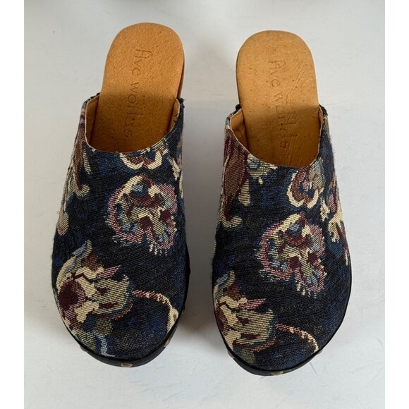 Five Worlds Floral Tapestry Slip-On Clogs - Picture 5 of 13